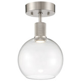 Risir Avenue 1 Light 7.5 Inch Wide Steel Semi Flush Mount - 4-BEL-1265466