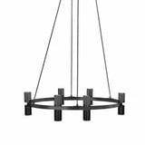 Duclrt Circle 600W 12 LED Chandelier 7.25 Inch Tall and 36 Inch Wide - 303-BEL-1364325