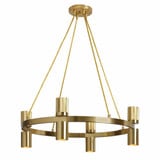 Duclrt Circle 400W 8 LED Chandelier 7.25 Inch Tall and 24 Inch Wide - 303-BEL-1364324