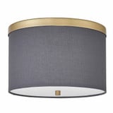 Honil Path 2 Light 12 Inch Wide Grey Shade Flush Mount - 303-BEL-1343046