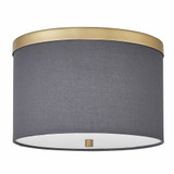 Honil Path 2 Light 12 Inch Wide Grey Shade Flush Mount - 303-BEL-1343046
