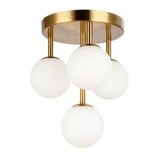 Megallan 4 Light 10.6 Inch Wide Flush Mount by Dainolite - MGL-94FH