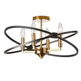 Paloma 4 Light 18 Inch Wide Semi Flush Mount by Dainolite - PAL-184SF