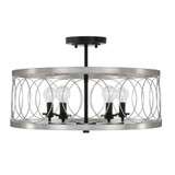 Madeline 4 Light 20 Inch Wide Semi Flush Mount by Austin Allen - MAD4L