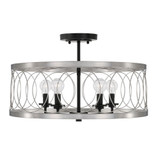 Madeline 4 Light 20 Inch Wide Semi Flush Mount by Austin Allen - MAD4L