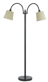 Hubrae Court Two Light Floor Lamp with Goose Neck 65 Inches High - 1-BEL-1090444