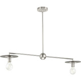 Trimble 2 Light Industrial Style Linear Chandelier by Progress - P400336