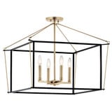 Eisley 4 Light 24 Inch Wide Semi Flush Mount by Kichler - 52632