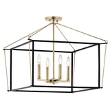 Eisley 4 Light 24 Inch Wide Semi Flush Mount by Kichler - 52632