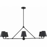 Xavier 6 Light Oversized Linear Chandelier by Crystorama - XAV-B9306