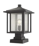 Aspen 1 Light Outdoor Square Pier Mount Lantern 11 x 17.5 Inches by Z-Lite - 554PH