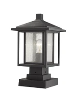 Aspen 1 Light Outdoor Square Pier Mount Lantern 9 x 16 Inches by Z-Lite - 554PHM