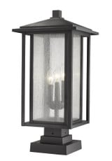 Aspen 3 Light Outdoor Square Pier Mount Lantern 11 x 23.5 Inches by Z-Lite - 554PHX