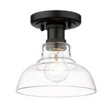 Carver 1 Light 7.5 Inch Wide Flush Mount by Golden - 0305-FM