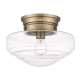 Ingalls 1 Light 12 Inch Wide Semi Flush Mount by Golden - 0508-SF