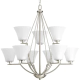 Bravo 9 Light Large Chandelier by Progress - P4625