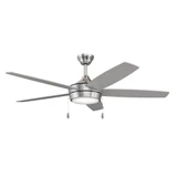 Nolyn V 5 Blade Ceiling Fan with Light Kit 52 Inch Wide by Progress - 94250125