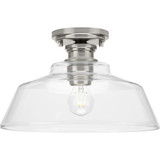 Singleton 1 Light 14 Inch Wide Semi Flush Mount by Progress - P350227