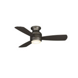 Mount Pleasant Pastures 3 Blade Flush Ceiling Fan with Light Kit 44 Inch Wide BSH - 103-BEL-1403124