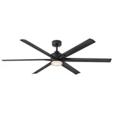 Valor - 6 Blade Ceiling Fan with Light Kit-14.5 Inch Tall and 66 Inch Wide - 910566F