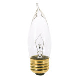 25W CA10 Medium Base 2 Card Bulb 1.25 Inch Wide X 4.25 Inch Length by Satco - S3764_p