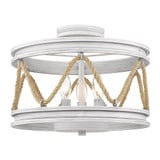 Chatham 2 Light 14.75 Inch Wide Semi Flush Mount by Golden - 1048-SF
