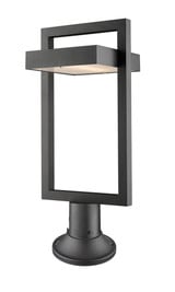 Luttrel 12W 1 LED Outdoor Pier Mount Lantern 10.5 x 23.75 Inches by Z-Lite - 566PHBR