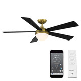 Eclipse 5 Blade Ceiling Fan with Light Kit 54 Inches Wide by WAC  - F-053L
