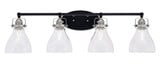 Easton 4 Light Vanity Light 35.5 Inch Length by Toltec - 1934-MBBN-4760