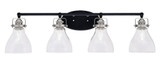 Easton 4 Light Vanity Light 35.5 Inch Length by Toltec - 1934-MBBN-4760