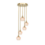 Empire 5 Light Stem Hung Cluster Pendalier 10.5 X 15.25 Inch Wide by Toltec - 2145-4623