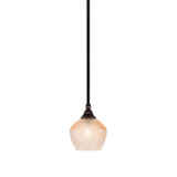 1 Light Stem Hung Mini Pendant 7.5 Inch Tall and 6 Inch Wide by Toltec - 23-4623
