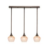 3 Light Stem Hung Linear Pendalier 7.25 Inch and 26 Inch Length by Toltec - 25-4623
