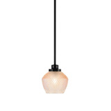 Odyssey 1 Light Stem Hung Mini Pendant 6.75 Inch and 6 Inch Wide by Toltec - 2601-4623