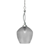 Bow 1 Light Chain Hung Pendant 26.25 Inch Tall and 9 Inch Wide by Toltec - 271-2625-9