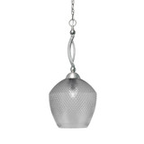 Bow 1 Light Chain Hung Pendant 26.25 Inch Tall and 9 Inch Wide by Toltec - 271-2625-9