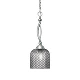 Bow 1 Light Chain Hung Pendant 21 Inch Tall and 7.5 Inch Wide by Toltec - 271-21-75