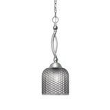 Bow 1 Light Chain Hung Pendant 21 Inch Tall and 7.5 Inch Wide by Toltec - 271-21-75