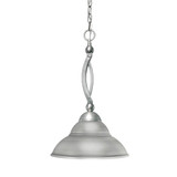 Bow 1 Light Chain Hung Pendant 19.75 Inch Tall and 13 Inch Wide by Toltec - 271-428