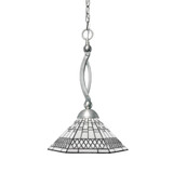 Bow 1 Light Chain Hung Pendant 21 Inch Tall and 16 Inch Wide by Toltec - 271-21-16