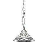 Bow 1 Light Chain Hung Pendant 21 Inch Tall and 16 Inch Wide by Toltec - 271-21-16