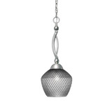 Bow 1 Light Chain Hung Pendant 21.75 Inch Tall and 9 Inch Wide by Toltec - 271-2175-9