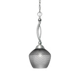 Bow 1 Light Chain Hung Pendant 21.75 Inch Tall and 9 Inch Wide by Toltec - 271-2175-9