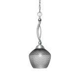 Bow 1 Light Chain Hung Pendant 21.75 Inch Tall and 9 Inch Wide by Toltec - 271-2175-9