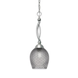 Bow 1 Light Chain Hung Pendant 22 Inch Tall and 7.5 Inch Wide by Toltec - 271-22-75