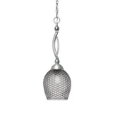 Bow 1 Light Chain Hung Pendant 22 Inch Tall and 7.5 Inch Wide by Toltec - 271-22-75