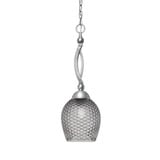 Bow 1 Light Chain Hung Pendant 22 Inch Tall and 7.5 Inch Wide by Toltec - 271-22-75