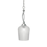 Bow 1 Light Chain Hung Pendant 24.5 Inch Tall and 9 Inch Wide by Toltec - 271-4280