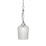 Bow 1 Light Chain Hung Pendant 24.5 Inch Tall and 9 Inch Wide by Toltec - 271-4280
