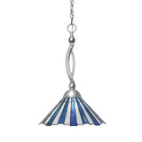 Bow 1 Light Chain Hung Pendant 20.75 Inch Tall and 16 Inch Wide by Toltec - 271-2075-16
